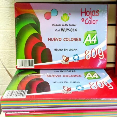 PAQUETE DE 500 HOJAS DE COLORES